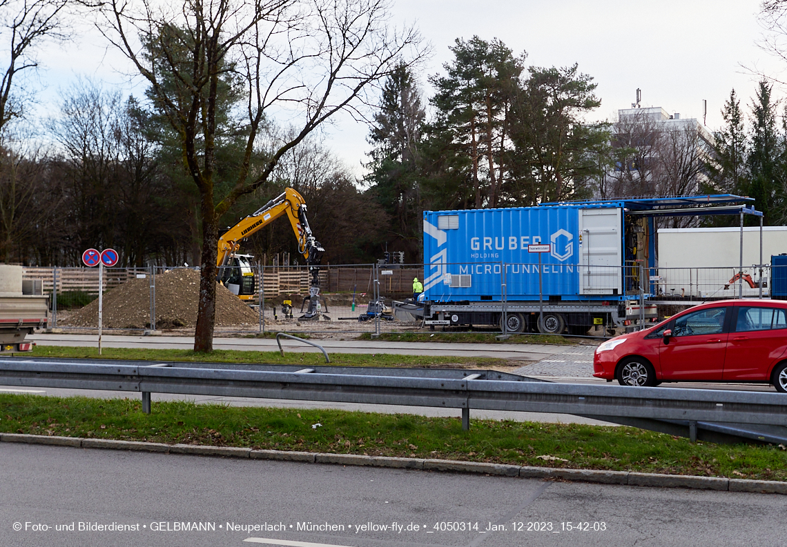 12.01.2023 - Baustelle an der Quiddestraße Haus für Kinder in Neuperlach